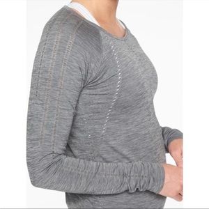 Athleta Top - Foothills Long Sleeve Gray - Medium